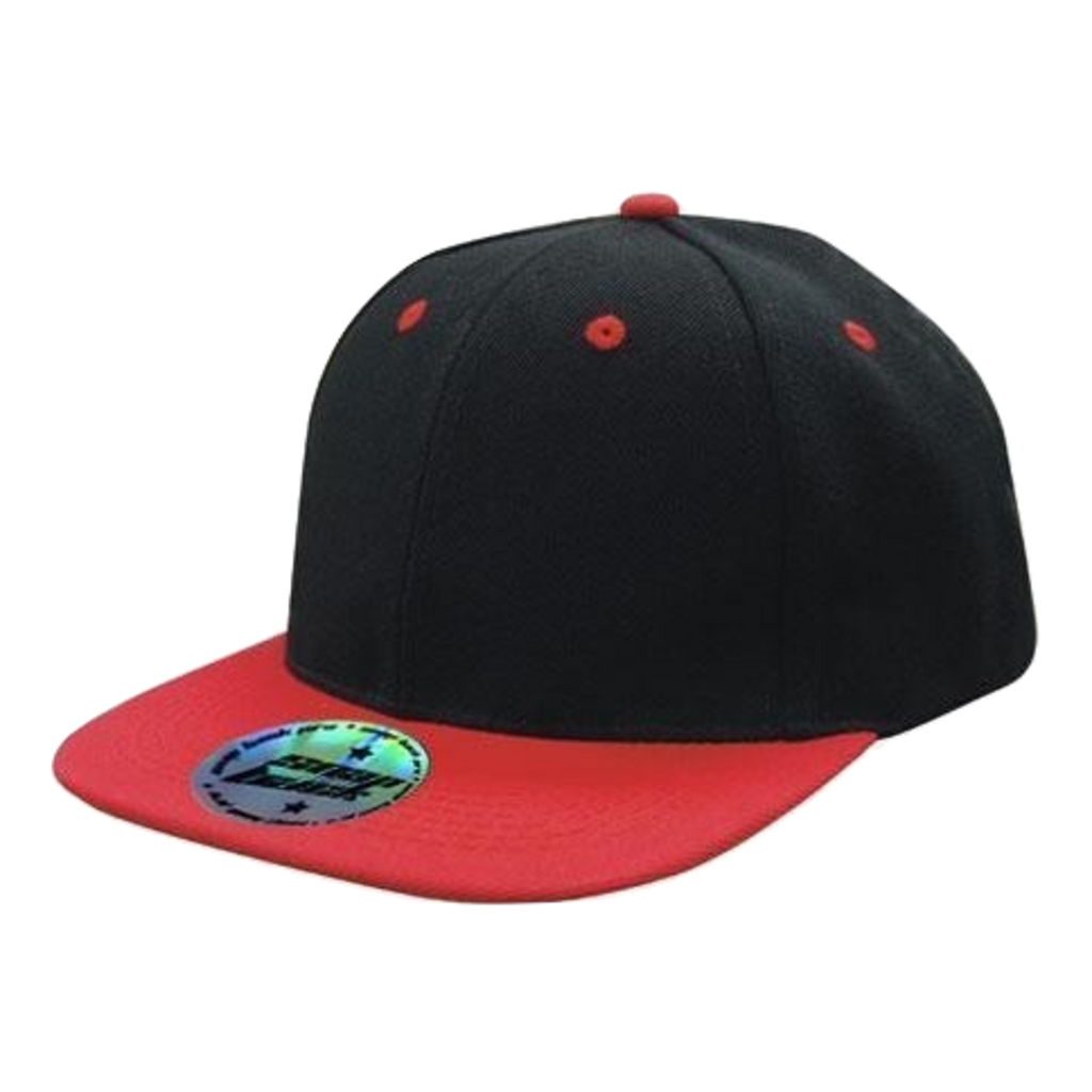 Premium American Twill with Snap Back Pro Styling - Two Tone, Colour: Black/Red