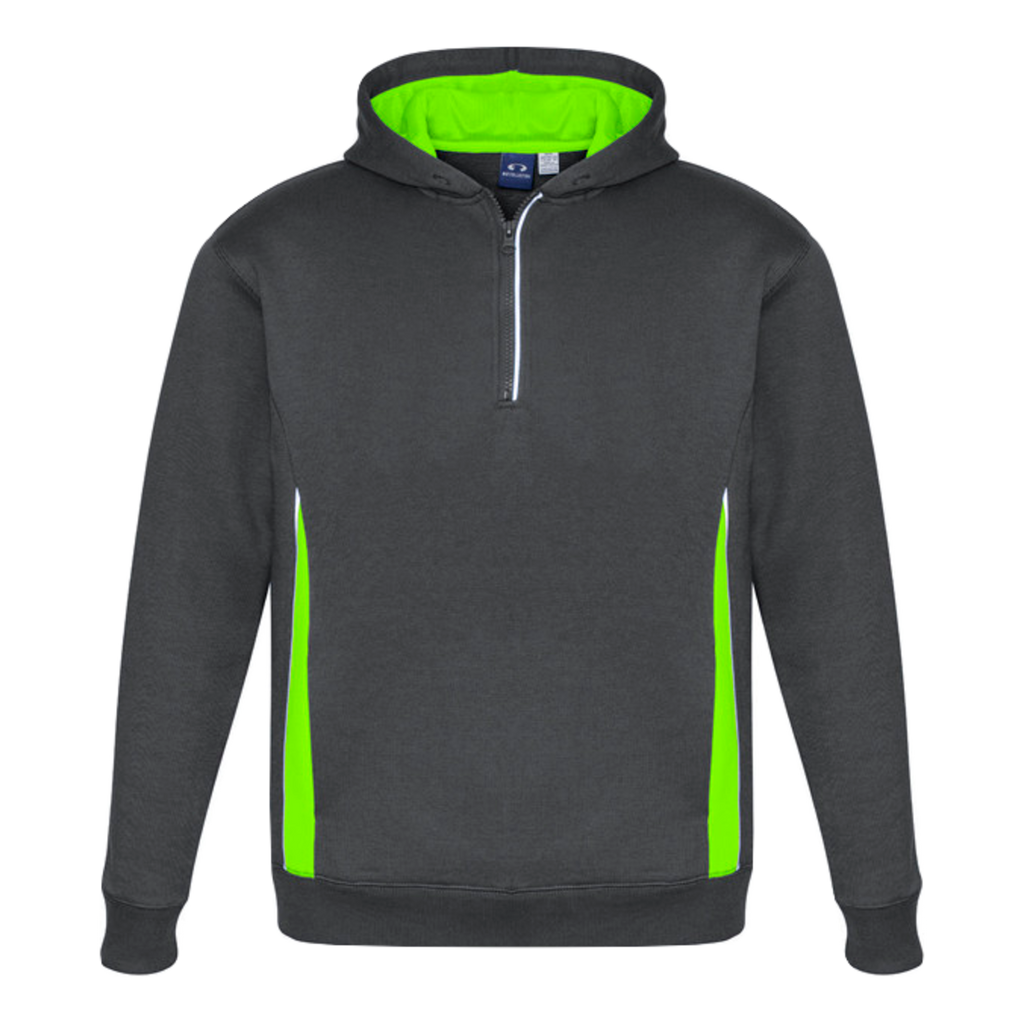 Adults Renegade Hoodie, Colour: Grey/Fl Lime/Silver