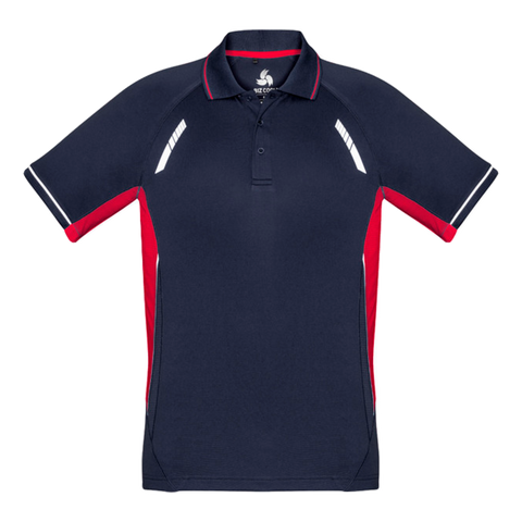 Image of Mens Renegade Polo, Colour: Navy/Red/Silver