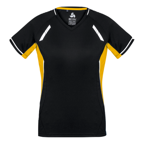 Image of Womens Renegade Tee, Colour: Black/Gold/Silver