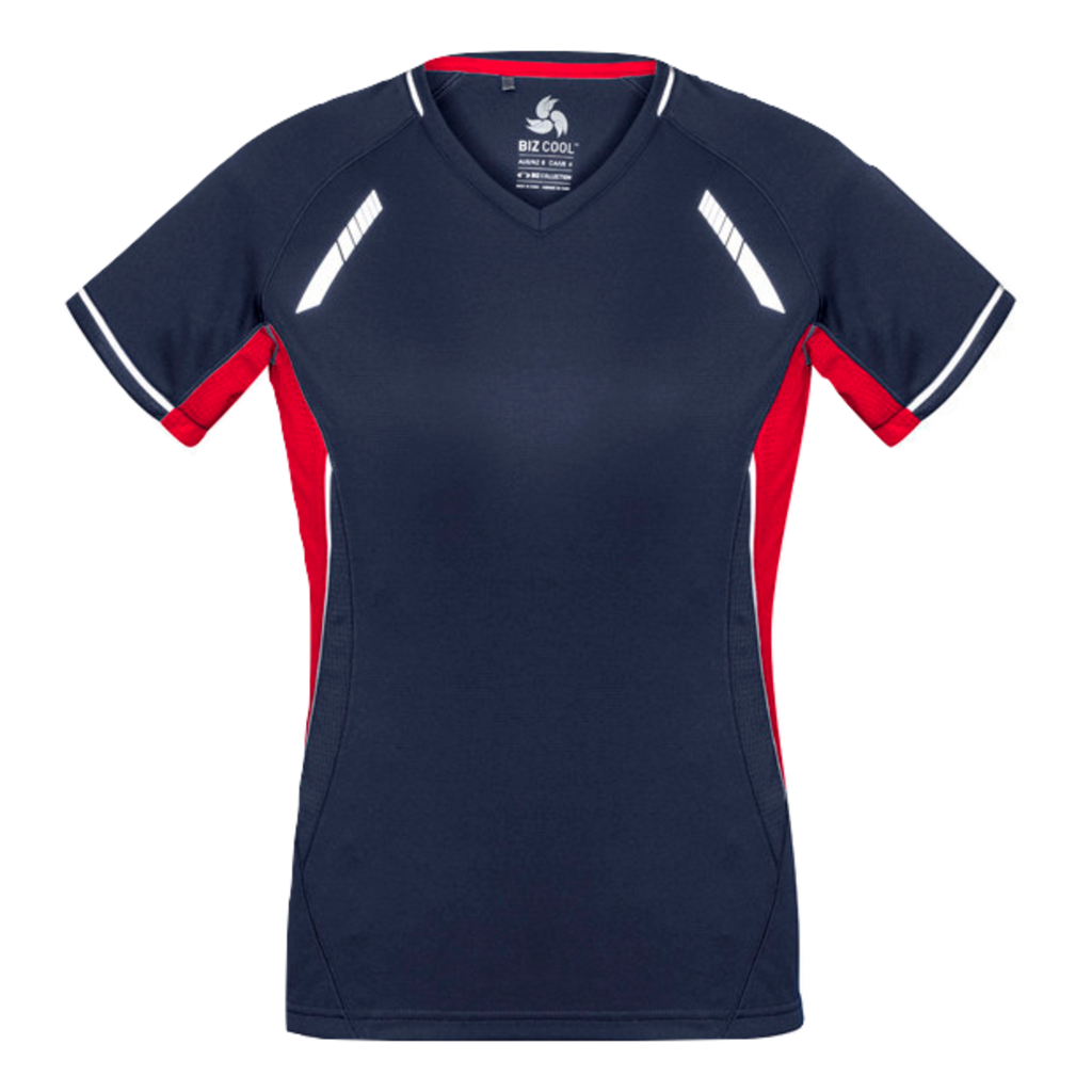 Womens Renegade Tee, Colour: Navy/Red/Silver