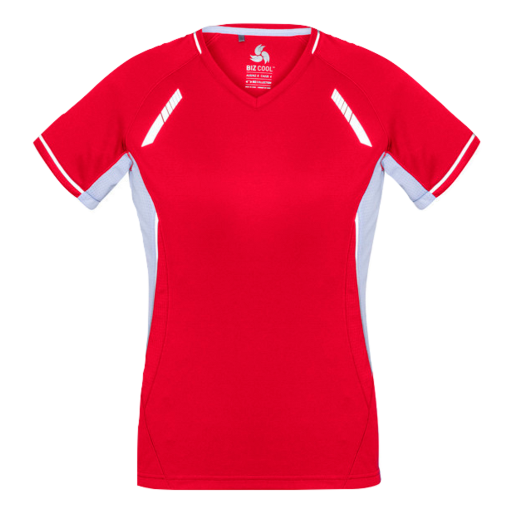 Womens Renegade Tee, Colour: Red/White/Silver