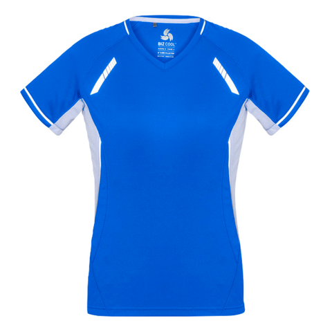 Image of Womens Renegade Tee, Colour: Royal/White/Silver