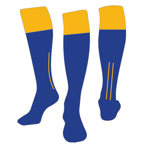Royal Gold Rugby Socks - CLEARANCE SPECIAL, Size: M (adults 4-7)