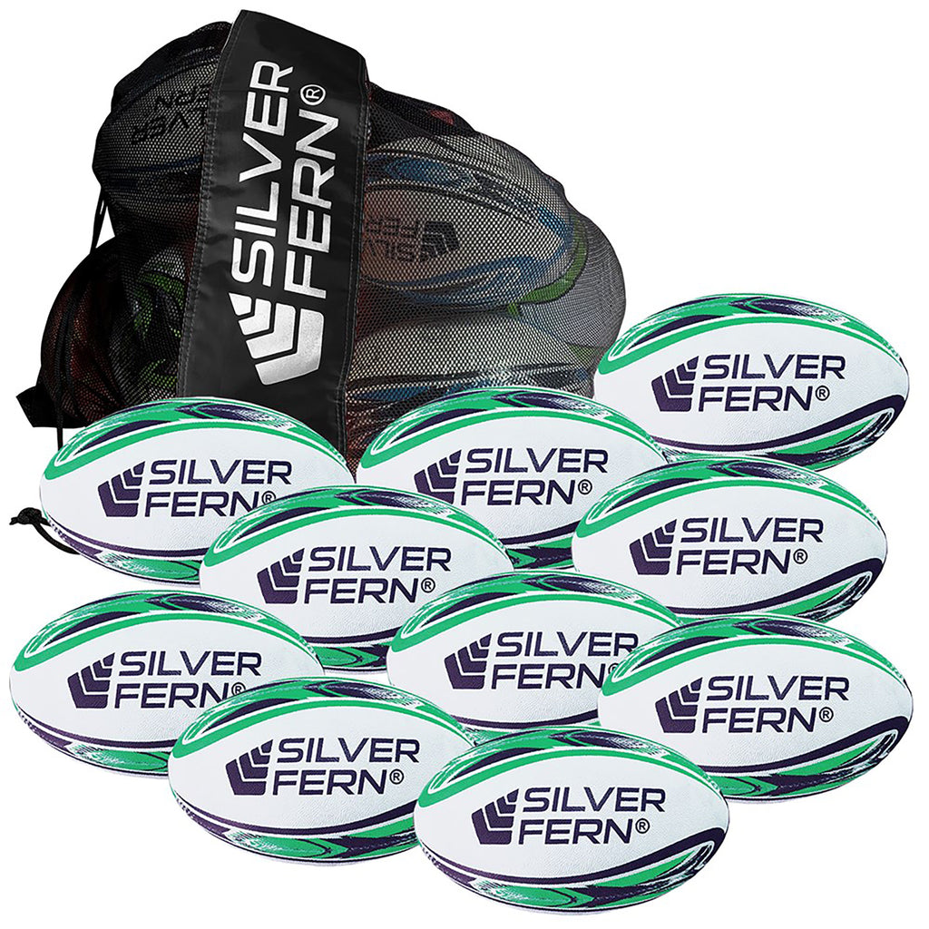 Silver Fern Rugby League Training Ball - 10 Pack, Size: Mod