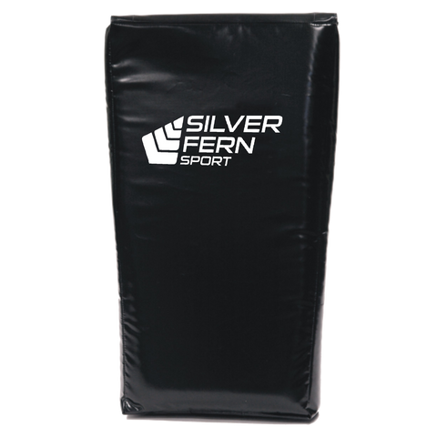 Image of Silver Fern Hit Shield - Standard Flat, Size: Junior, Colour: Black