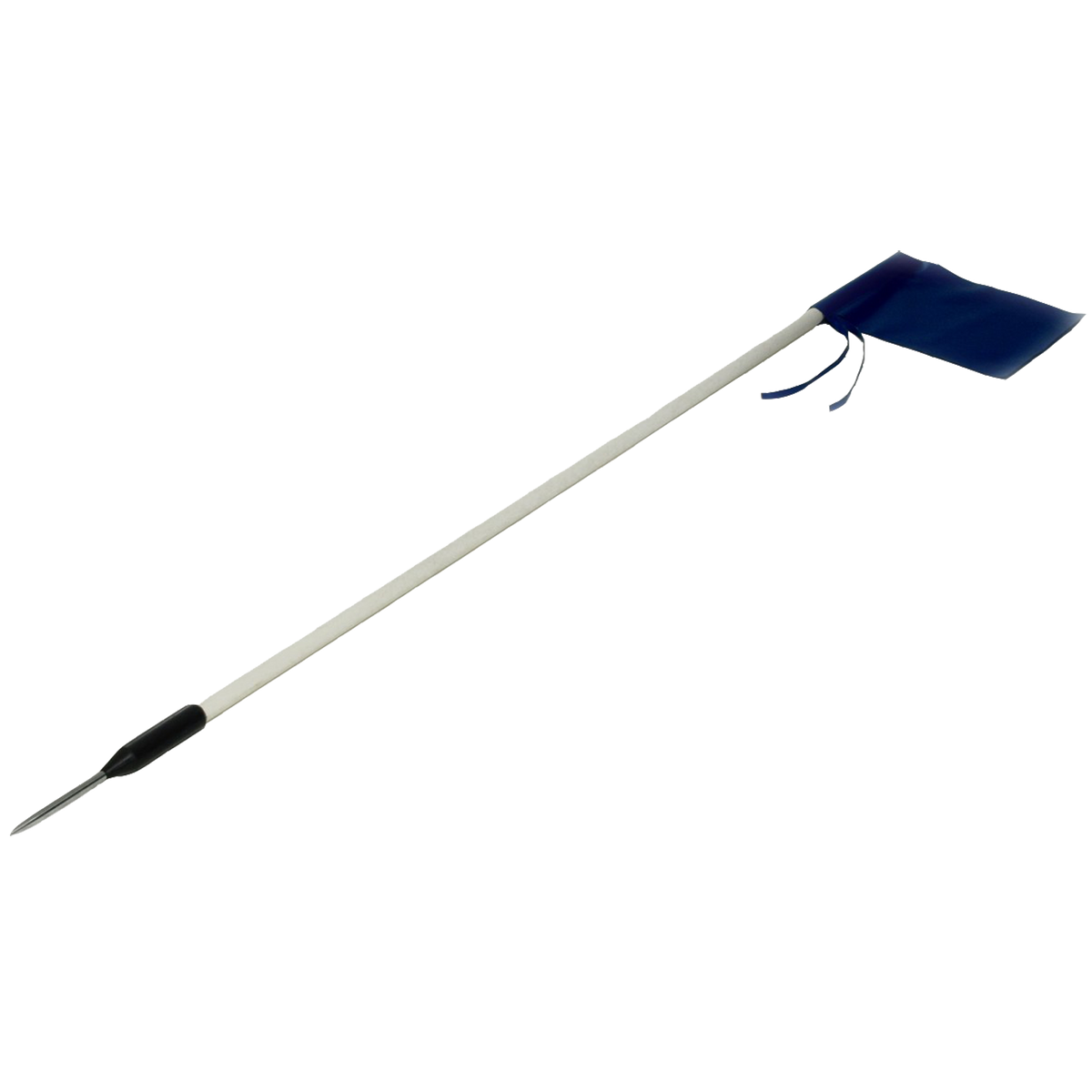 Silver Fern Pole - Spike - PVC Flag, Package: Single, Colour: Black