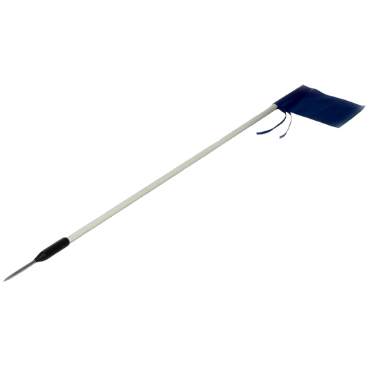 Silver Fern Pole - Spike - PVC Flag, Package: Single, Colour: Black