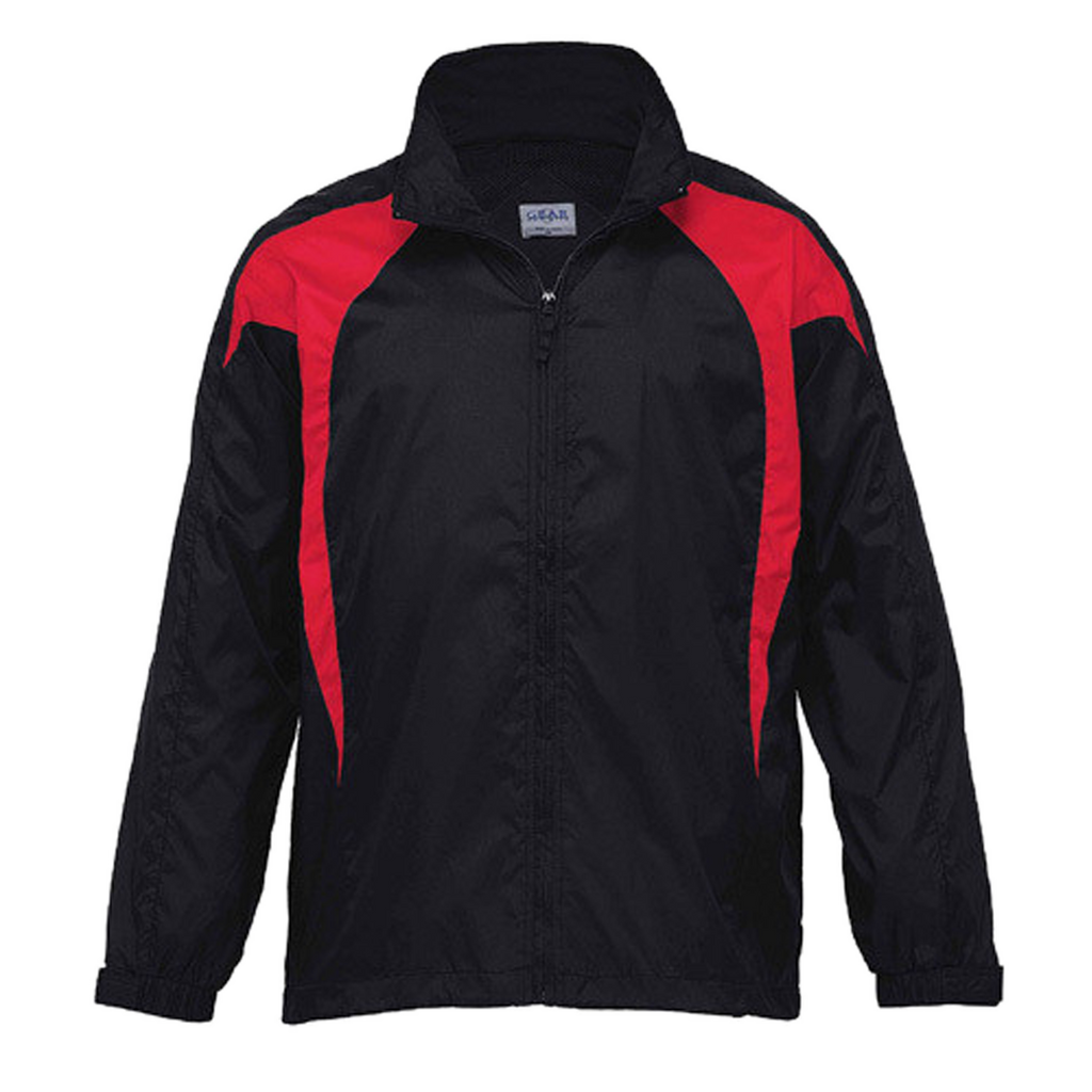 Womens Spliced Zenith Jacket, Colour: Black/Red
