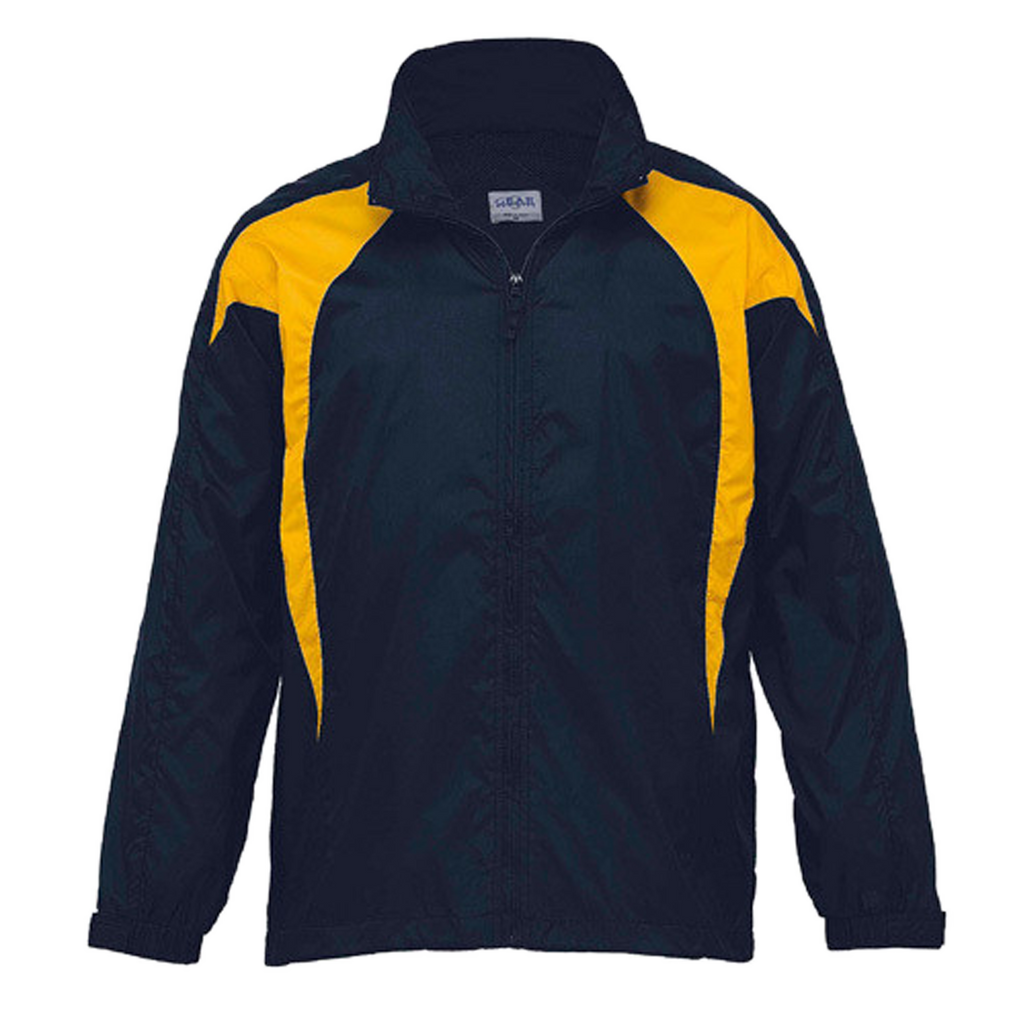 Mens Spliced Zenith Jacket, Colour: Navy/Gold