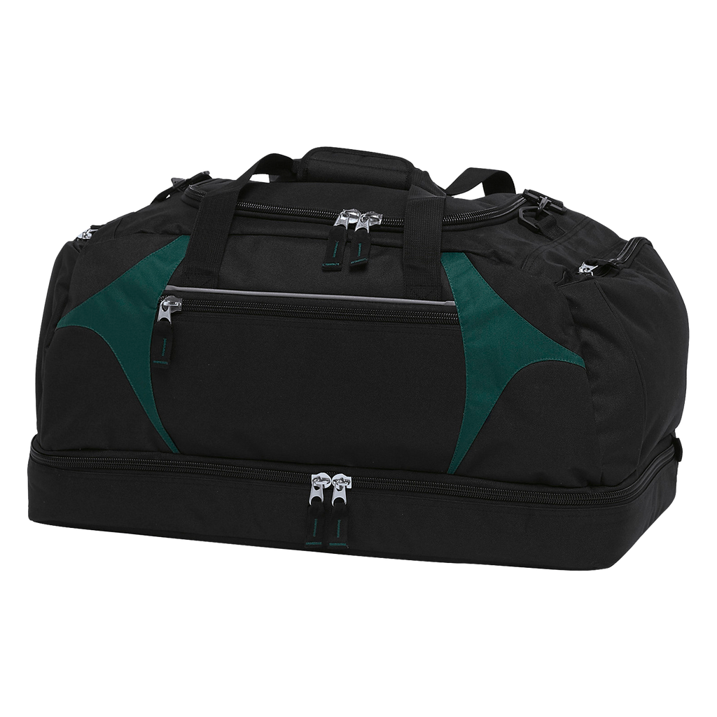 Spliced Zenith Sports Bag, Colour: Black/Green