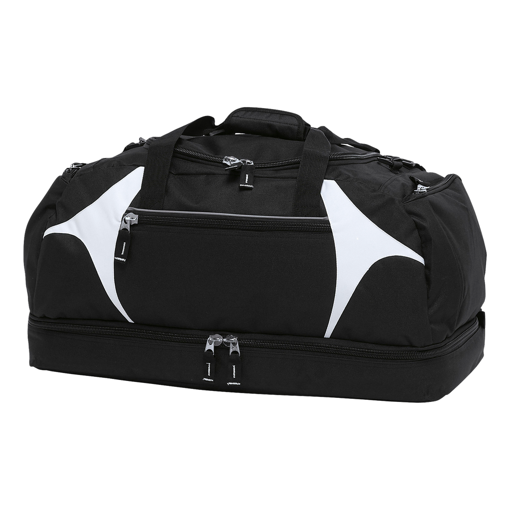 Spliced Zenith Sports Bag, Colour: Black/White