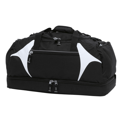 Image of Spliced Zenith Sports Bag, Colour: Black/White