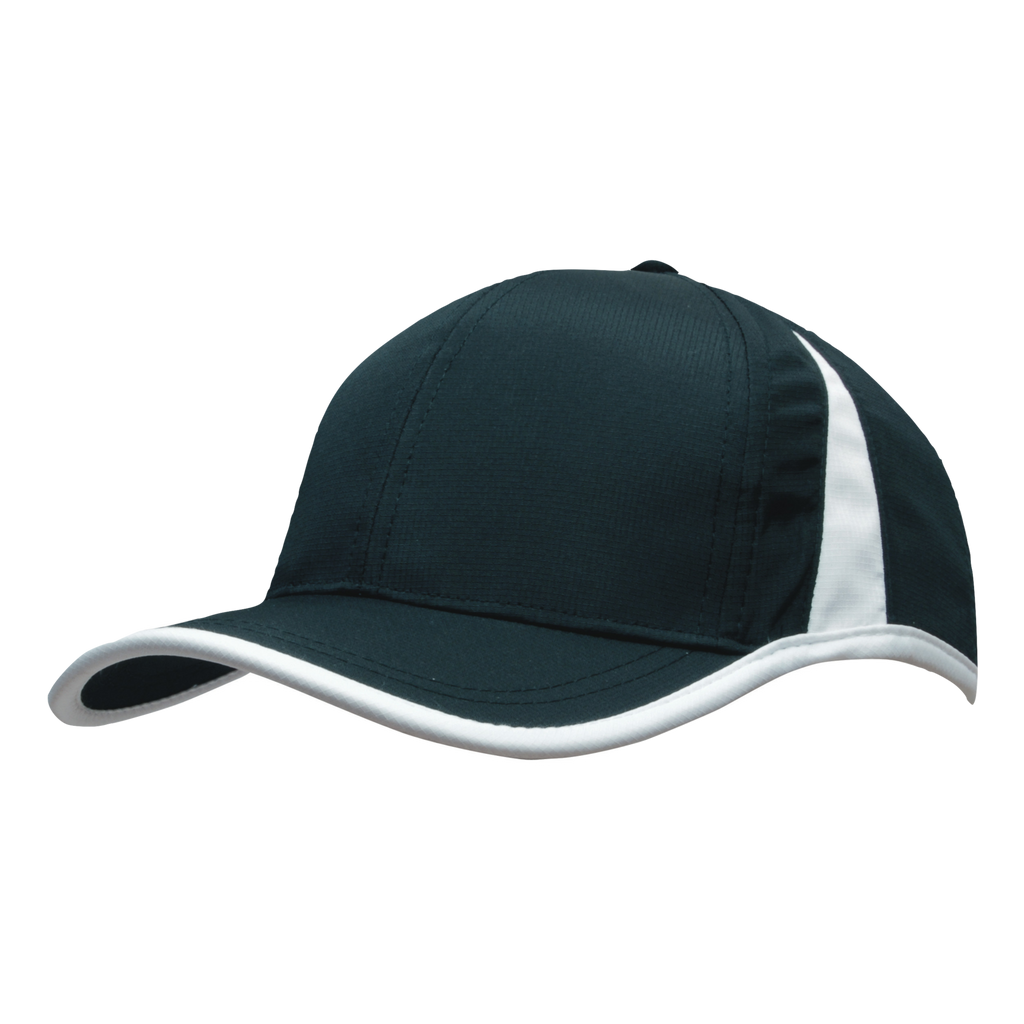 Sports Ripstop with Inserts and Trim, Colour: Black/White
