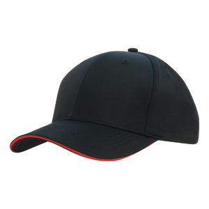Sports Ripstop with Sandwich Trim, Colour: Black/Red