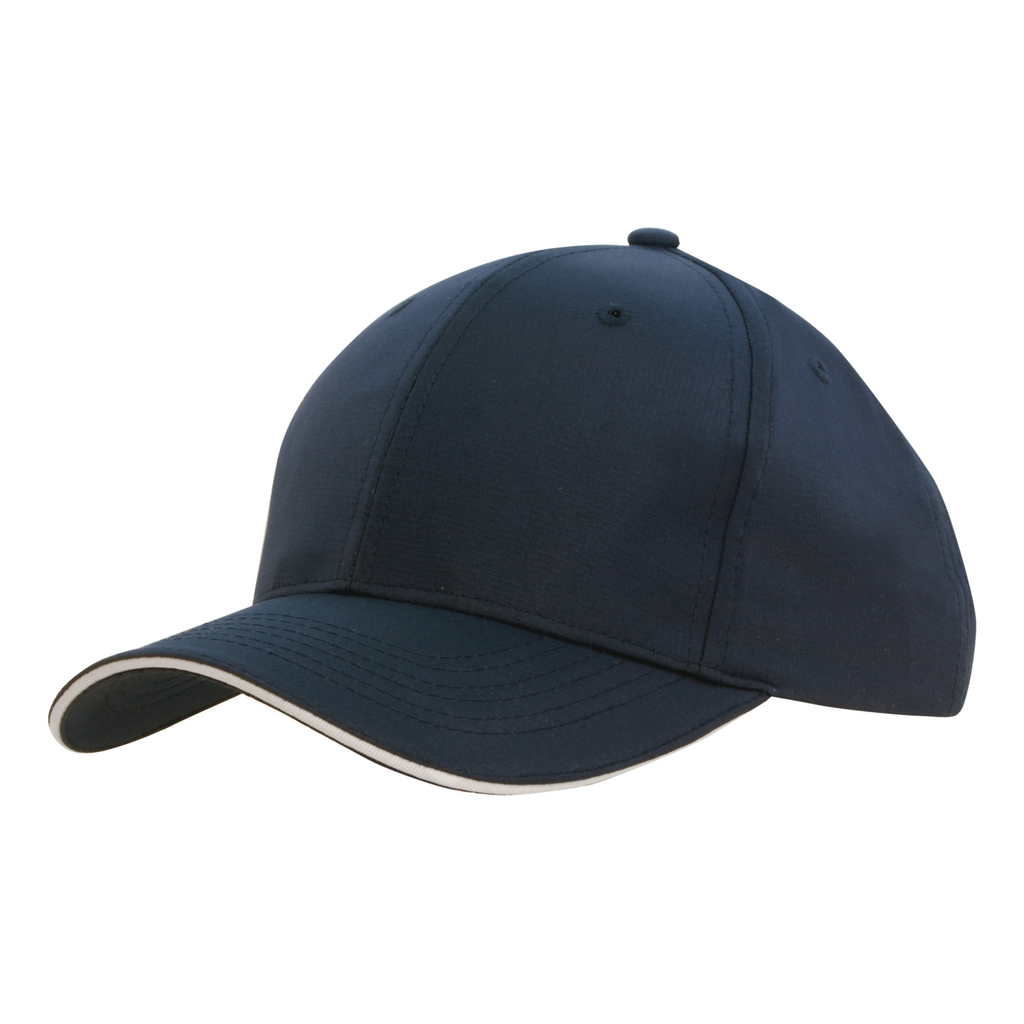 Sports Ripstop with Sandwich Trim, Colour: Navy/White
