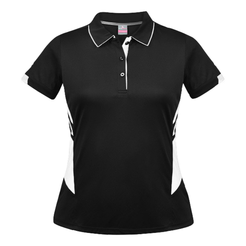 Womens Tasman Polo, Colour: Black/White