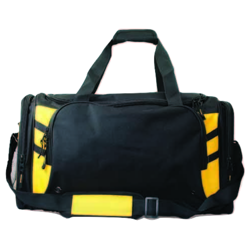 Tasman Sports Bag, Colour: Black/Gold