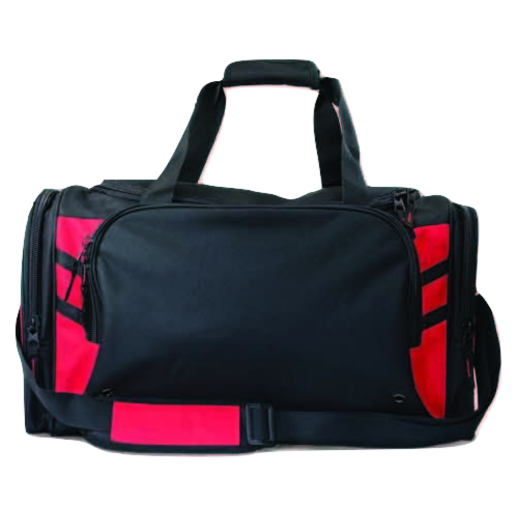 Tasman Sports Bag, Colour: Black/Red