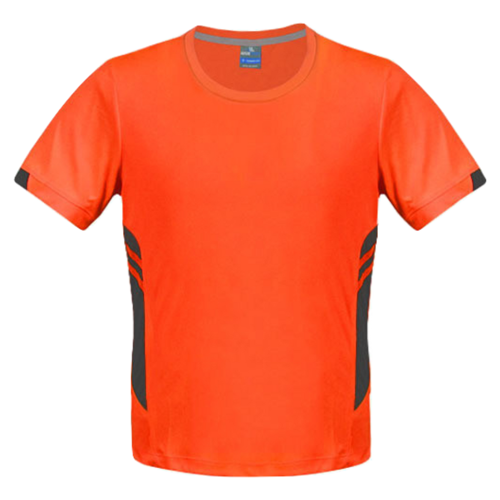 Mens Tasman Tee, Colour: Neon Orange/Slate