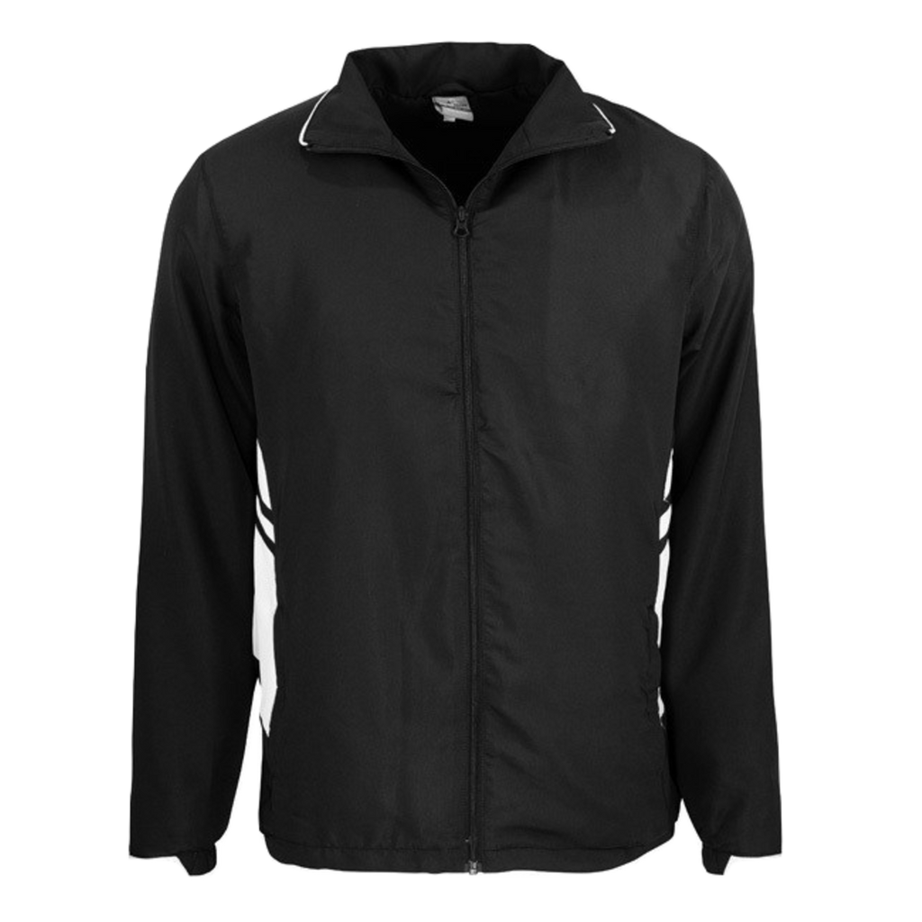 Adults Tasman Track Jacket, Colour: Black/White