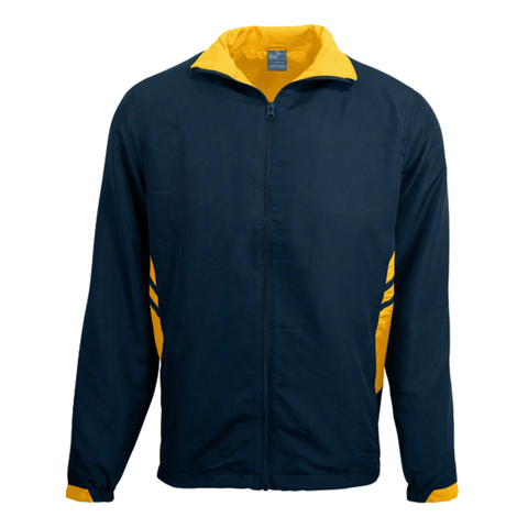 Image of Adults Tasman Track Jacket, Colour: Navy/Gold