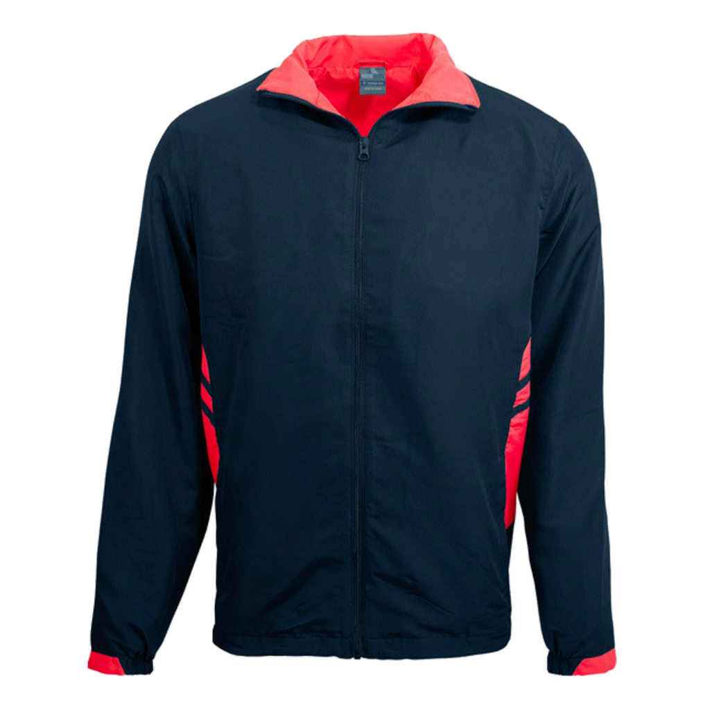 Adults Tasman Track Jacket, Colour: Navy/Red