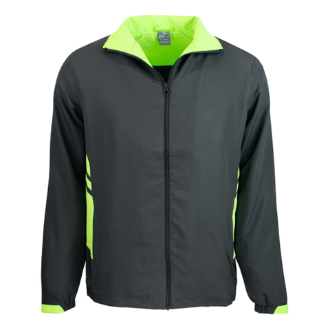Image of Adults Tasman Track Jacket, Colour: Slate/Neon Green