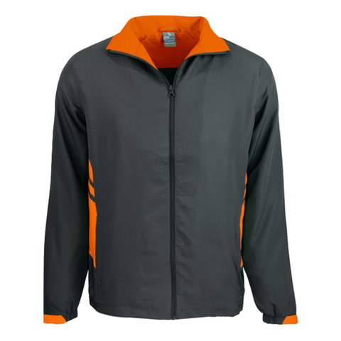 Image of Adults Tasman Track Jacket, Colour: Slate/Neon Orange