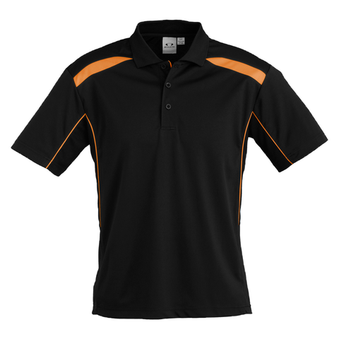 Image of Mens United Polo, Colour: Black/Orange