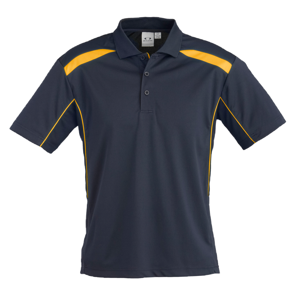Mens United Polo, Colour: Navy/Gold