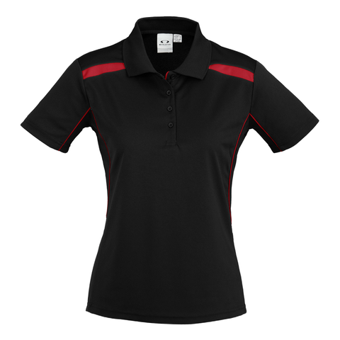 Image of Womens United Polo, Colour: Black/Red